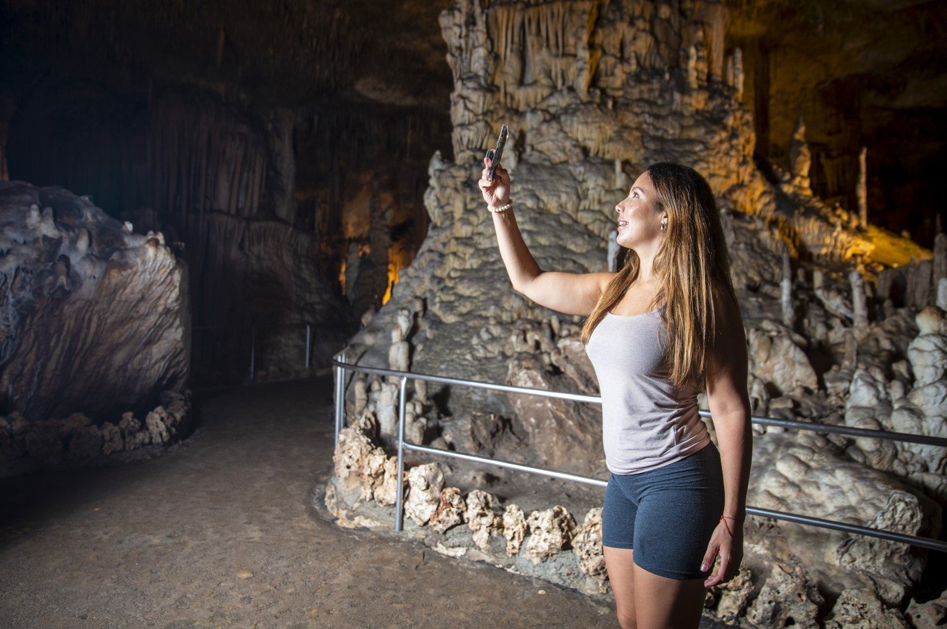 selfie inside caves