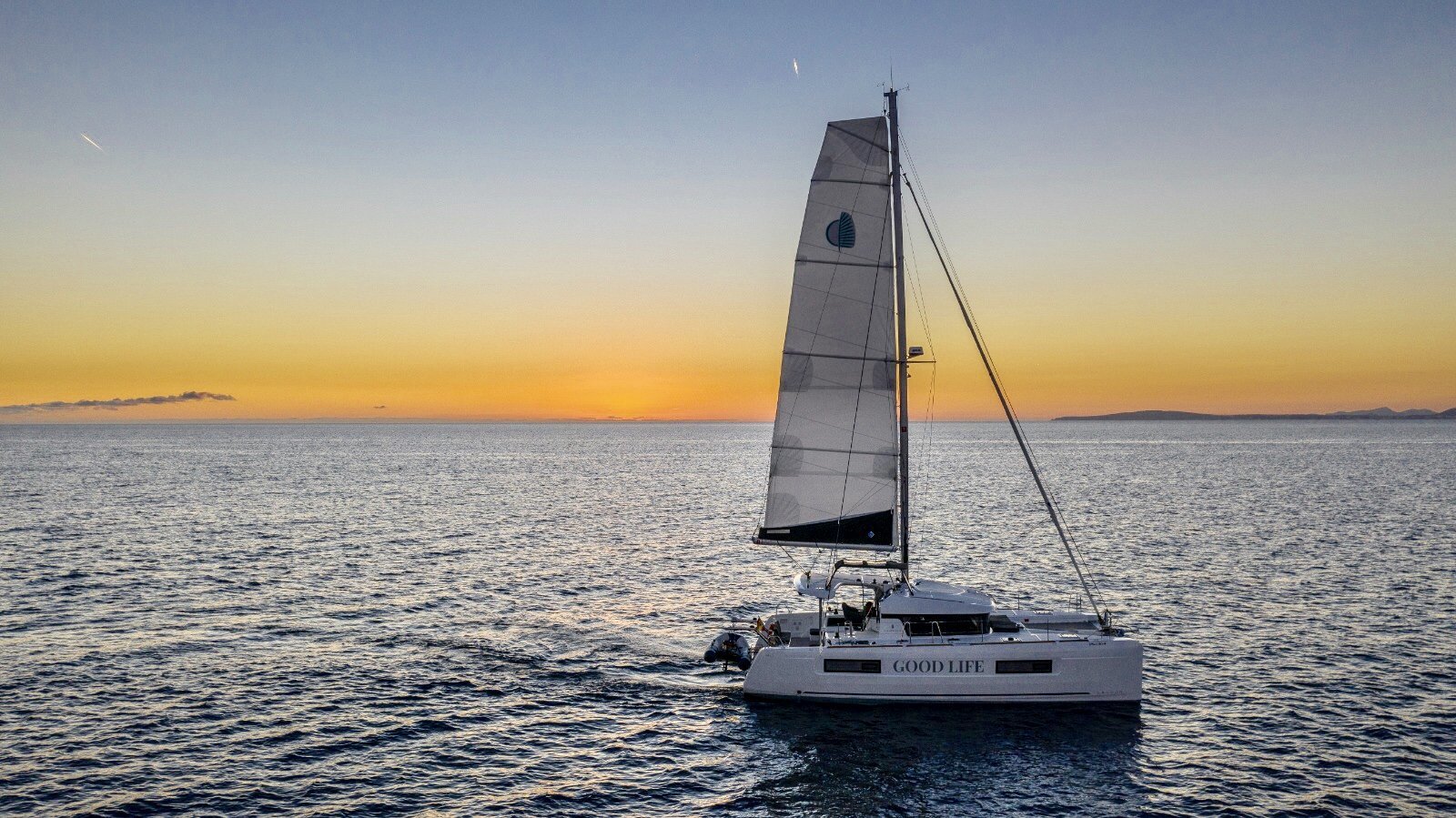 sunrise with the catamaran
